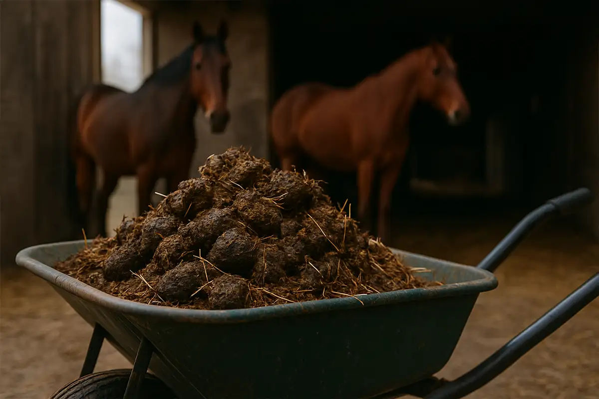 De ideale mestcontainer voor twee paarden in Vlaanderen