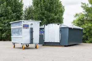 Rolcontainer of vaste mestcontainer header